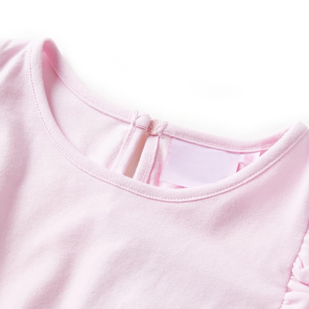 Vestido infantil para niña, color rosa claro, con volantes, falda de tul, algodón, verano, fiesta, diario, cumpleaños, etc