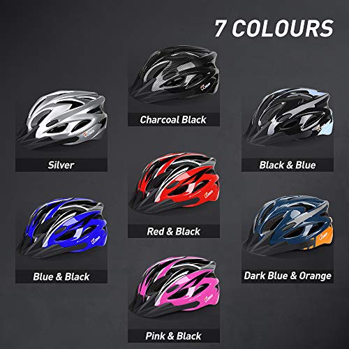 JBM Adult Cycling Bike Helmet Specialized for Mens Womens(Silver, Adult) - Thumbnail 7
