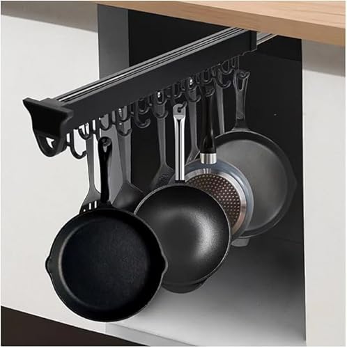 Robust Metal Hanging Rack with 10 Hooks for Optimal Kitchen Organisation - Image 5