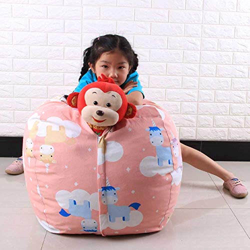 NAMYA Stofftier-Aufbewahrungs-Sitzsack für Kinder, Plüschtiere, Kleidung, Quilts – Bild 3