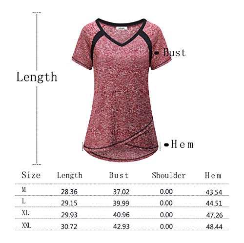 Casual Summer Tops For Women Fashion Raglan Short Sleeve V Neck Fitness Stylish Tunic Country Retro Vintage Vacation Gym Beach Tee Shirts Dark Gary L #TOP4
