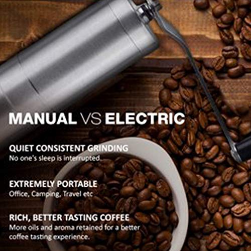 Moedor de café OYJJ, Moedor de café em aço inoxidável portátil Sal marinho Moedor de especiarias Gar