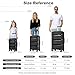 Kono Large Lightweight Suitcase 4 Wheel Spinner Hard Shell Luggage with TSA Lock, Sturdy Polypropylene Travel Trolley Case (Black,75cm/84.5L)