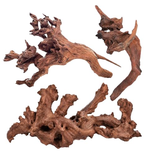 WDEFUN 3 PCS Natural Driftwood for Aquarium Decor...
