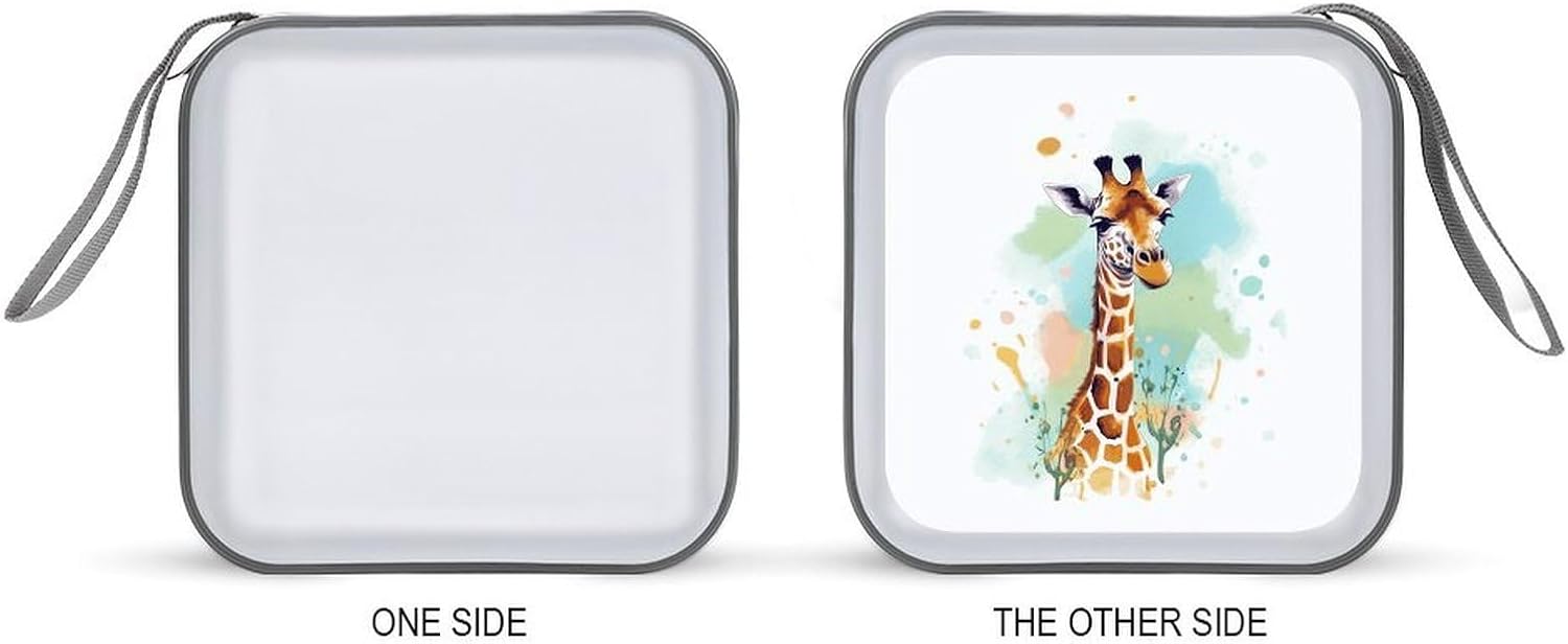 Giraffe Art Illustration CD Case CD Storage Box DVD Sleeves