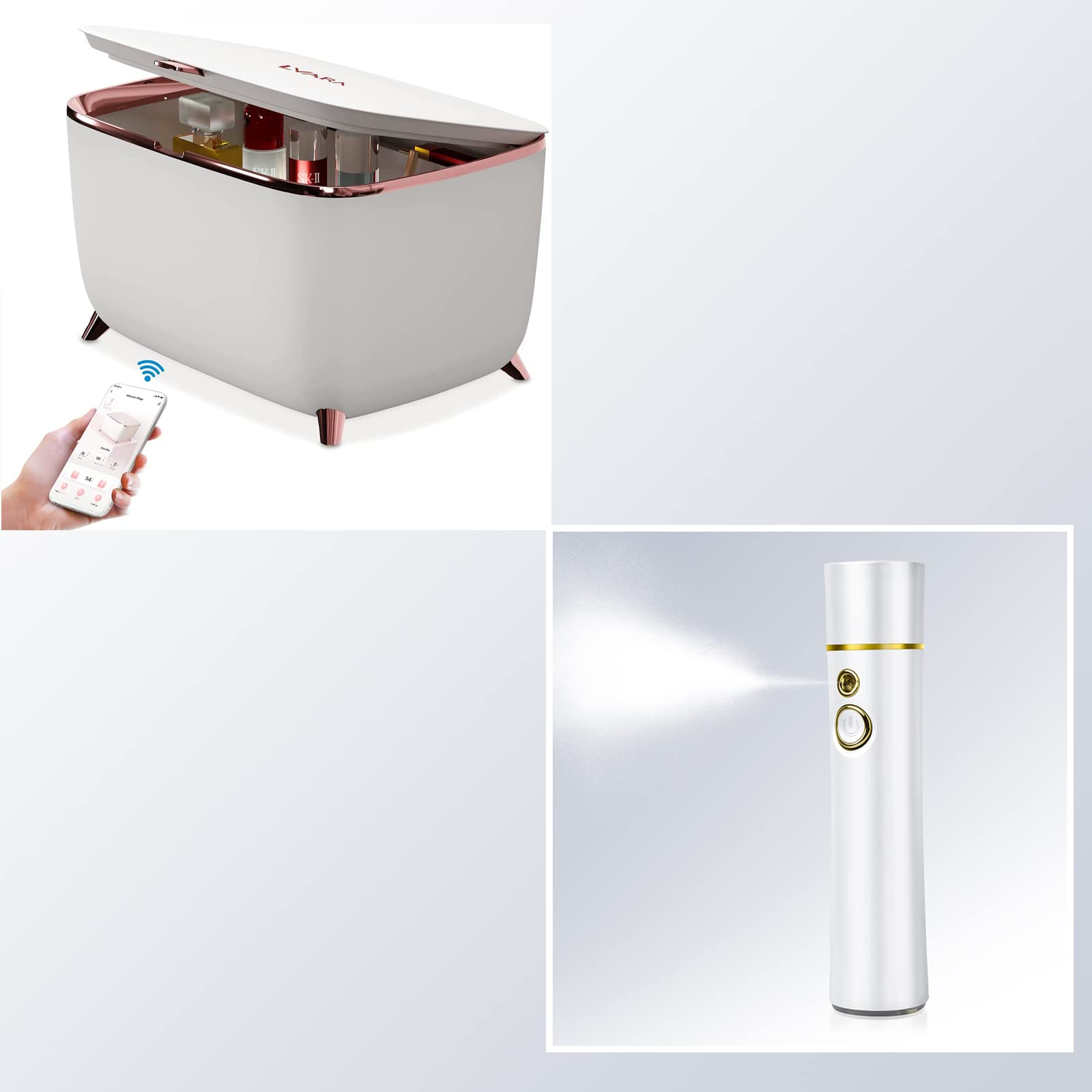 Photo 1 of **READ NOTES** LVARA Nano Mister Facial Sprayer - High-pressure Nano Facial Mister & Smart Mini Skincare Fridge