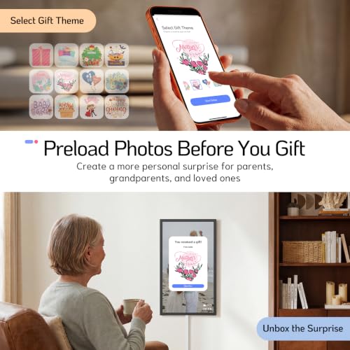 Image of NexFoto 21.5 Inch Touchscreen Large Digital Picture Frame 64GB, WiFi Digital Photo Frame, Add Photos from Google Photos, Share Videos via App /USB /Micro SD, for Mom /Grandparents /Birthday, Black