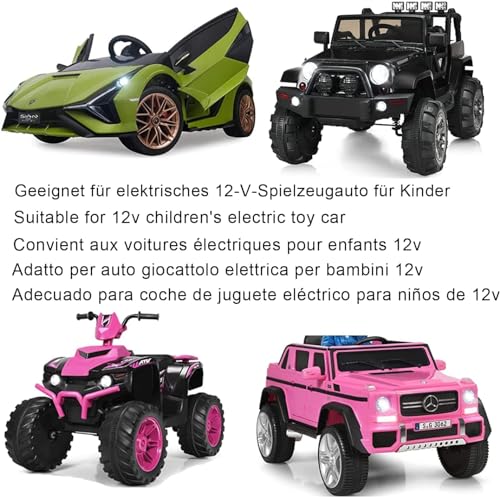 Cargador de 12V 1A para solucionar la batería descargada de coches infantiles 6