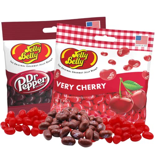 dr pepper jelly belly - Jelly Bean Very Cherry and Dr Pepper Mix, Soda Flavored Gourmet Chewy Candy for Boys or Girls, Shareable Candies, Pack of 2, 3.5 Ounces Each