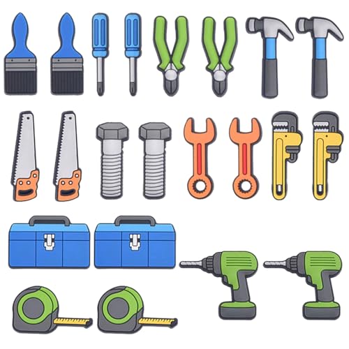22 Pièces Décorations De Chaussures À Outils, Décorations De Chaussures En Pvc, Décorations De Chaussures Créatives, Décorations De Chaussures Mignonnes, Accessoires De Décoration De Chaussures