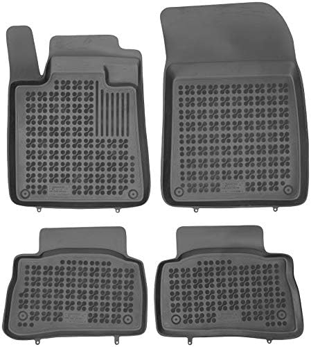REZAW-PLAST Rubber Car Floor Mats Compatible with 2007-2014 Suzuki SX4 Floor Mats All Weather Custom Fit Tailored Black (10-13 Suzuki Kizashi Floor Mats)