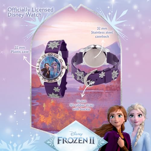 Disney Frozen Kids' Plastic Time Teacher Analog Quartz 3D Strap Watch3