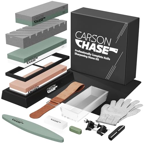 Professionally Complete Knife Sharpening Stone 15 Piece with Whet...