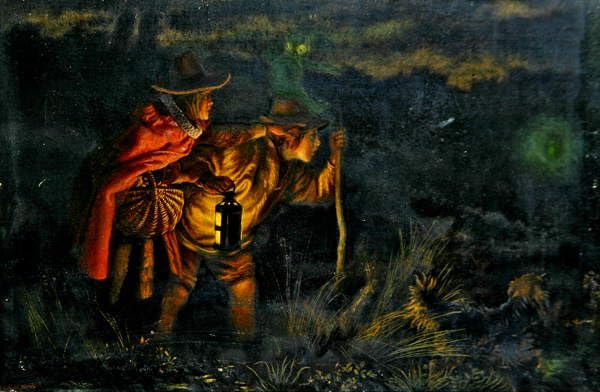 Affiche impression toile Will O the Wisp peinture abstraite 60x90