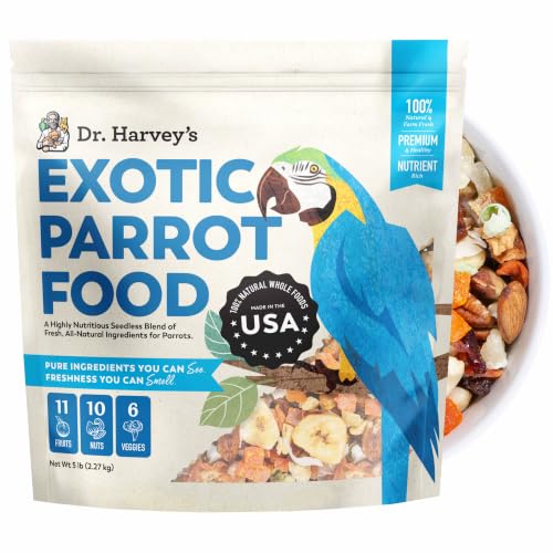 Dr. Harvey's Exotic Parrot Blend, Seedless Blend of Natural Food for Large Parrots
