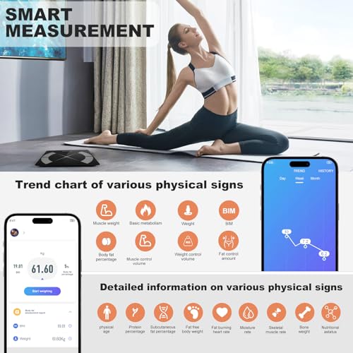 Báscula inteligente corporal digital recargable con app miniatura 4