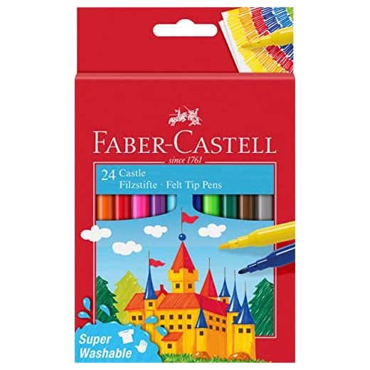 Faber-Castell 554202 - Estuche Cartón con 24 Rotuladores Escolares