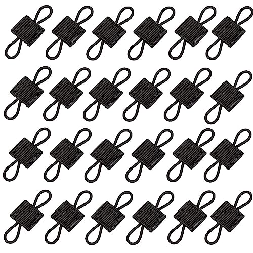 24 Piezas Tácticos Mochilas Accesorios, Molle Mochila Chaleco Accesorios, Chalecos Tácticos Mochilas Accesorios, Aire Libre Molle Bolsa Hebilla, para Botellas, Tubo de Antena y Artículos (Negro)