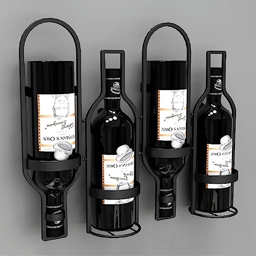 Casier à vin en métal EnixWh mural : optimisez vos espaces encombrés avec un présentoir doré