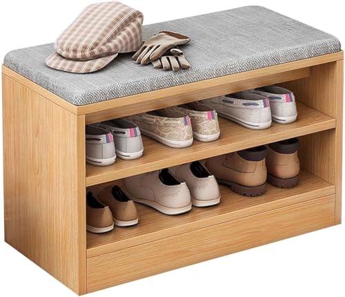 Prova il massimo comfort con la nostra panca per scarpe, progettata per la soddisfazione dell'utente. Il cuscino è realizzato in morbido cotone e lino, fornendo un luogo rilassante per cambiare le scarpe. Questa resistente panca per scarpe supporta fino a 150 kg, rendendola perfetta per qualsiasi ingresso o corridoio. Migliora l'arredamento della tua casa con questa aggiunta elegante e funzionale!