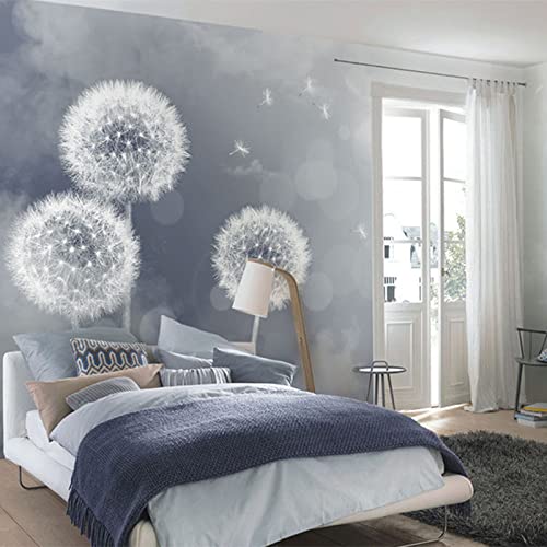 Ljzclock Dandelion Wall Mural, Creative Wallpapers 3D Space Decor Paintings, Removable Wallpaper Peel And Stick, Self Adhesive Wallpaper For Bedroom Living Room -55 Inches W X 40 Inches H #TOP2