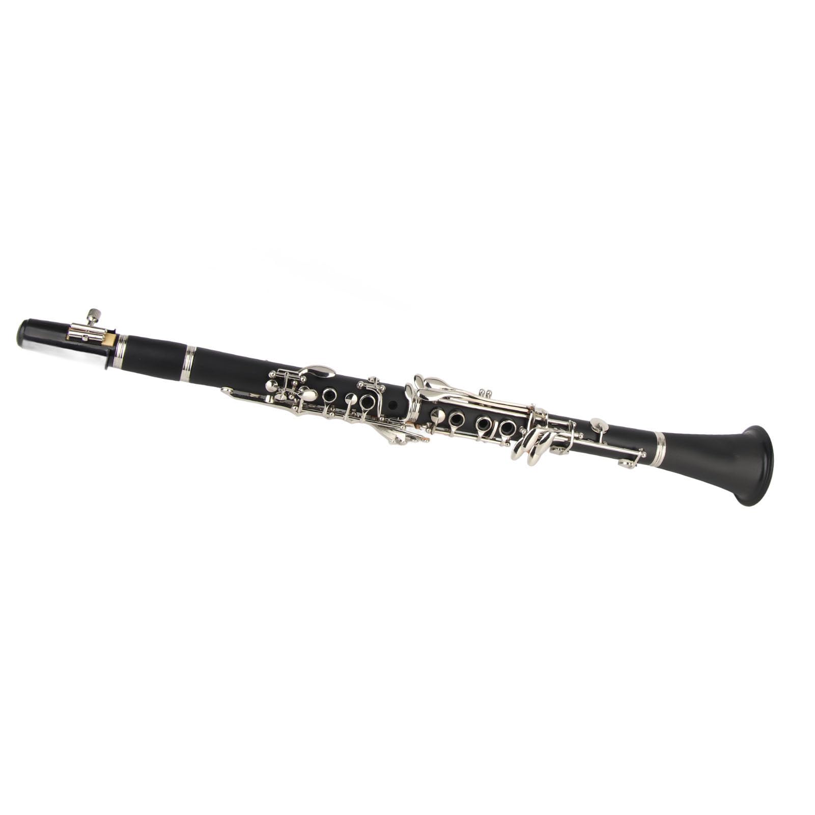 Akozon BB Clarinet Conjunto con 17 Teclas, Tela de Limpieza, Caña, Destornillador y Caja - Ideal para Principiantes (BLACK)