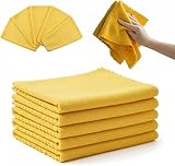 Premium Microfiber Towels – 5 Pack High Density Fibers for Fast Absorption & Deep Cleaning – Soft Touch Lint Free & Safe on All Surfaces – Reusable for Kitchen, Home, Car Cleaning