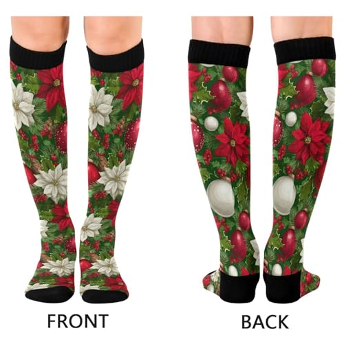 Image of SHJI Compression Socks for Women Sock Men Knee High Stockings for Running Athletic Hiking Cycling