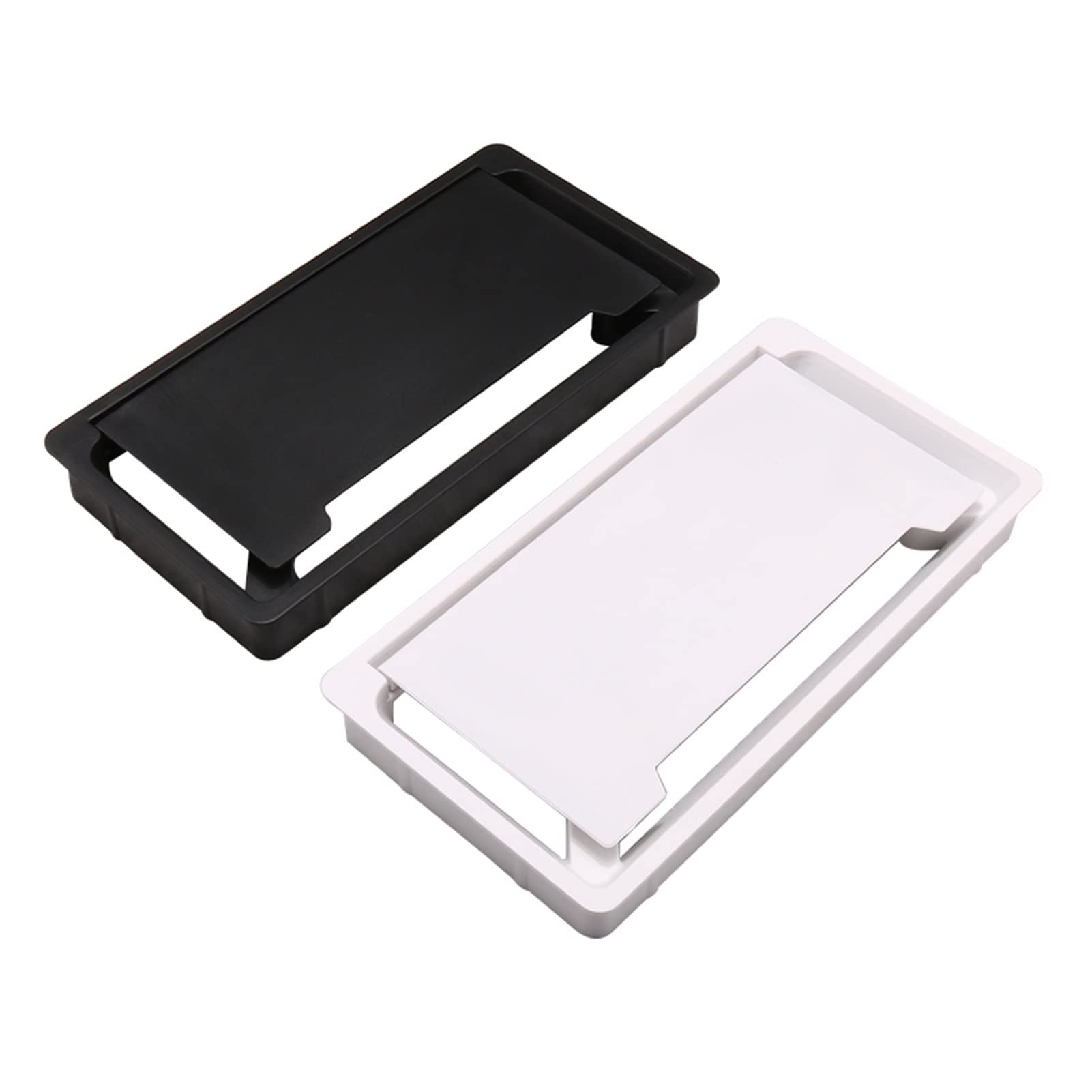 Passacavo da scrivania Passacavo da tavolo, copriforo for cavi in ​​ABS Base rettangolare Uscita cavi da tavolo Passacavo da scrivania for computer Protezione for cavi Organizzatore Ferramenta for mob