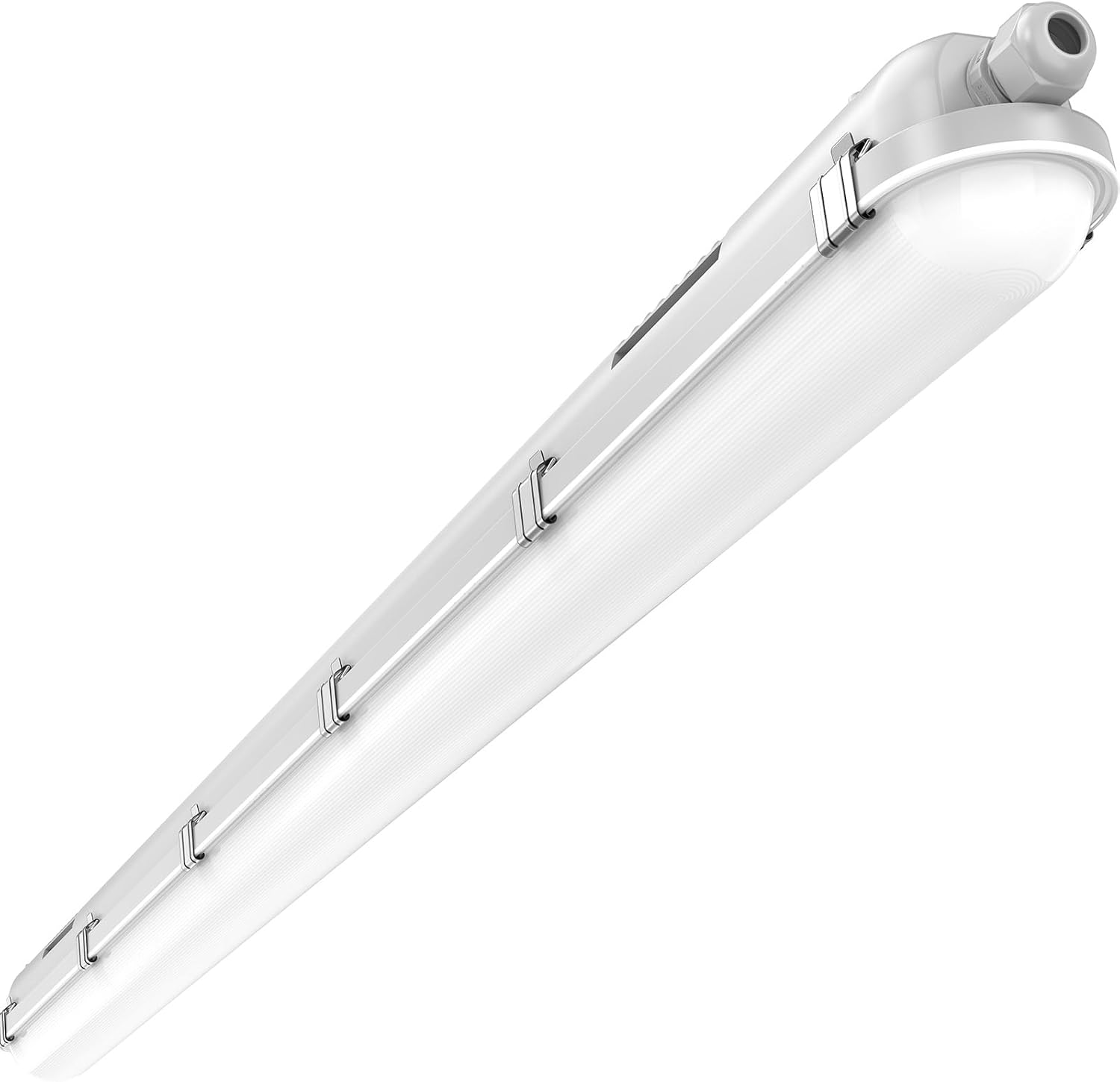 4FT LED Vapor Tight, 60W 7800LM 5000K Vapor Proof LED Light Fixture, 0-10V Dimmable, 100-277V for Warehouse, Car Wash, Walk-in Freezer, Parking Garage, ETL Listed