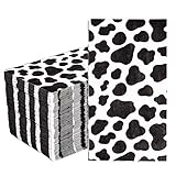 120 Packs Cow Print Paper Napkins Farmhouse Disposable Guest Napkins Black and White Paper Hand Towe