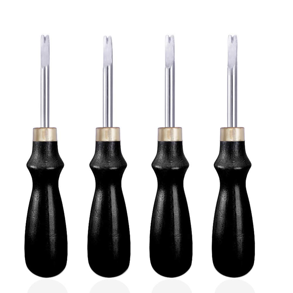 4 Pcs Leather Edge Beveler, Leather Edge Tool Set, Leather Edge Skiving Tool, for DIY Leather Crafting Making