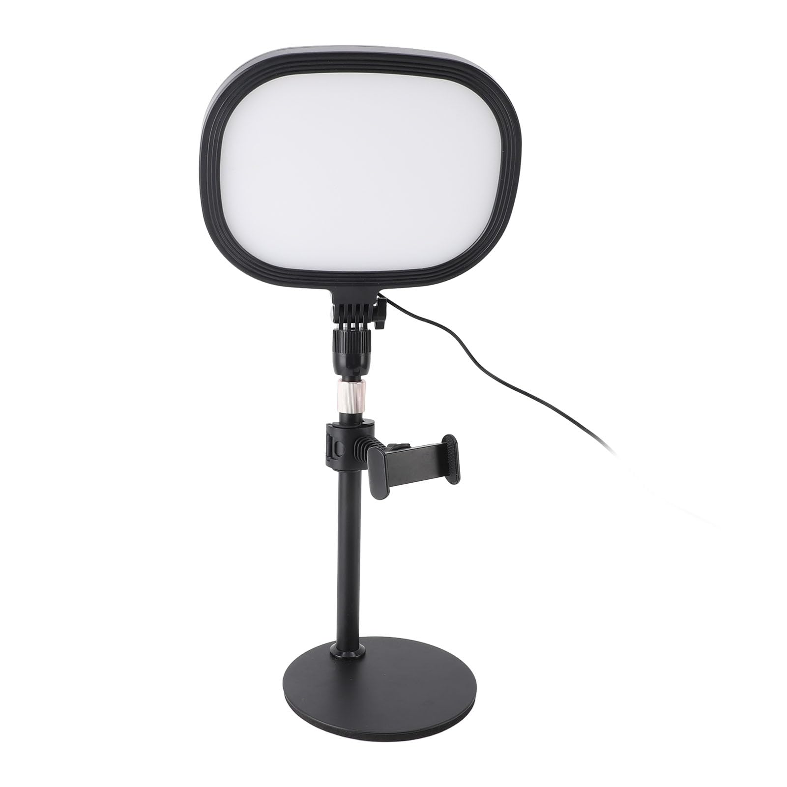 Cryfokt Kit di Illuminazione per Videoconferenze da Tavolo con Design a Luce Morbida e Supporto per Telefono per Videochiamate e Trucco con Zoom
