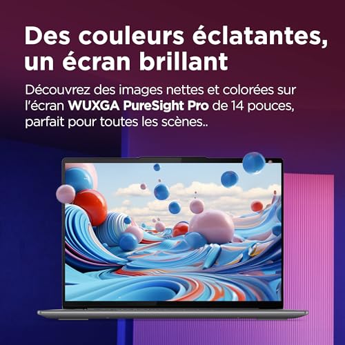 Lenovo Yoga Slim 7 14IMH9 Ordinateur Portable 14'' OLED Intel Core Ultra 7 RAM SSD Intel Arc Graphics Windows 11 Home Clavier rétroéclairé AZERTY FR Lunaire - vue 2