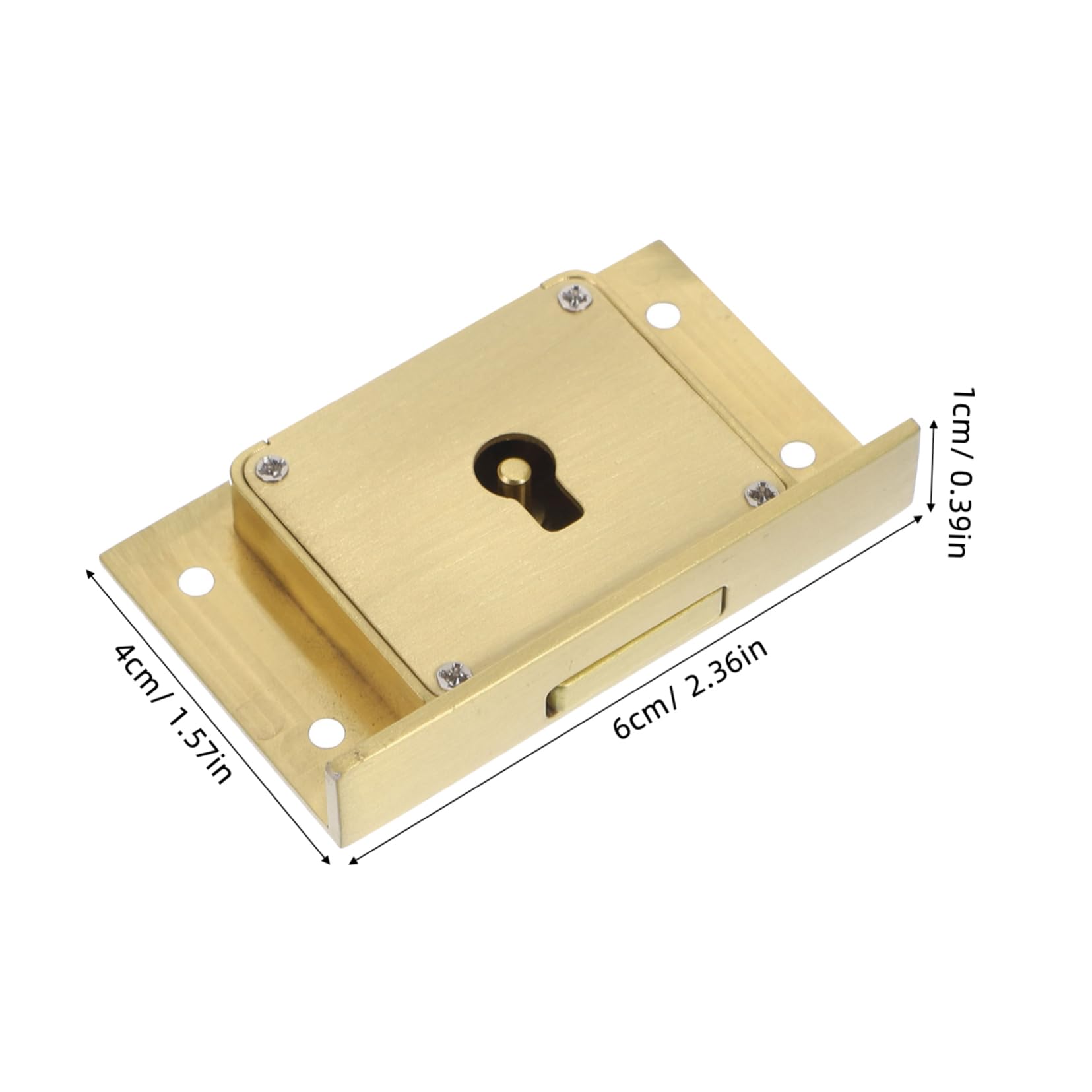 Serratura per Cassetto in Ottone Stile Vintage, Set 1 | Cassetti e Scatole in Legno, Finitura Oro, Chiusura Precisa e Sicura per Scrivania e Archivi