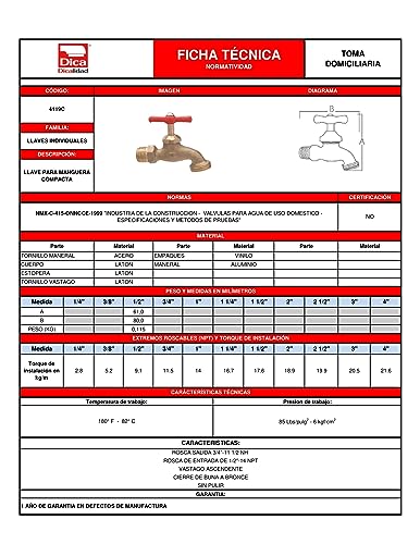 Llave de 3/4 para agua 27 Imagen adicional