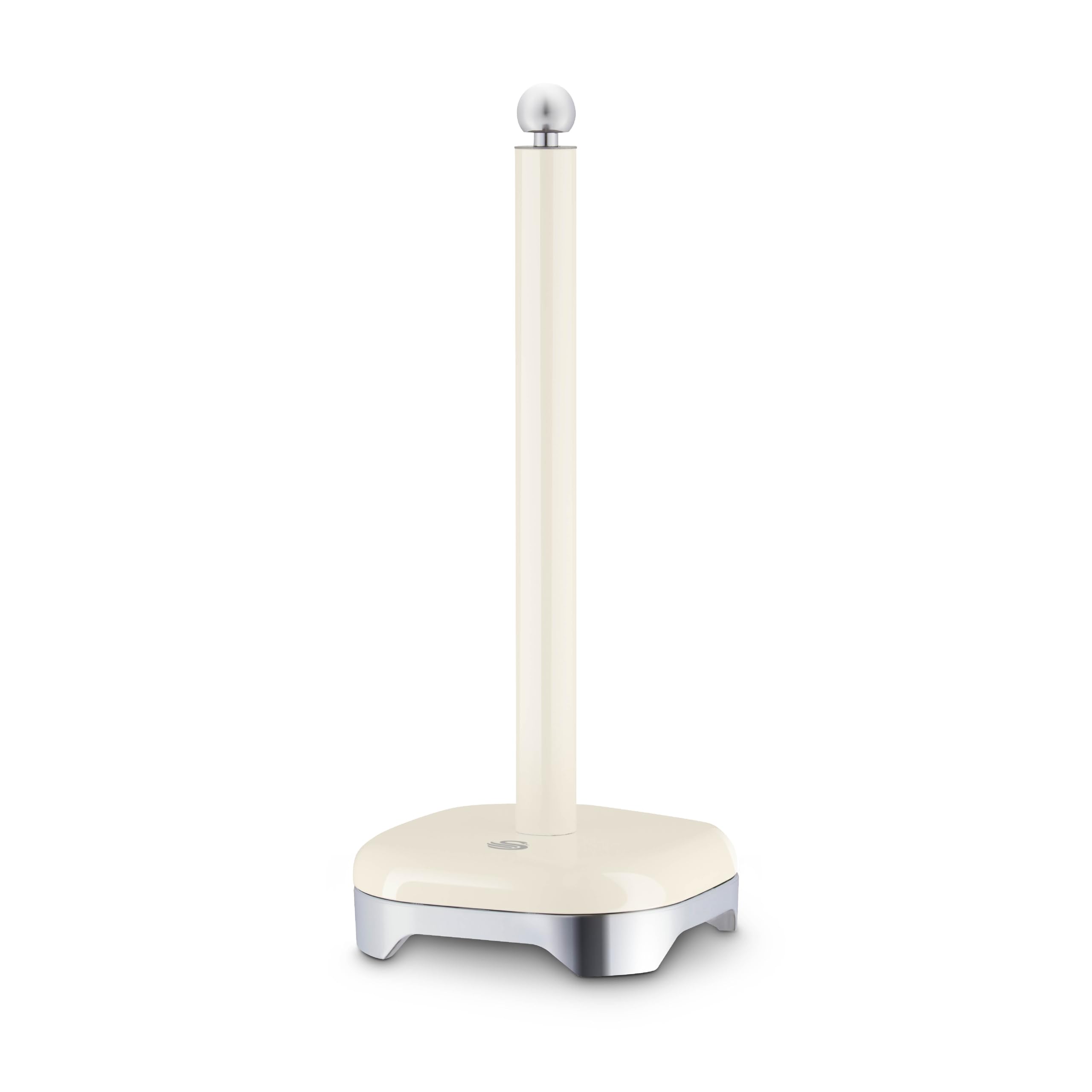 Swan Solace Towel Pole, Durable Iron Body Cleans Easily and Resists Scuffs, Weighted Base, Cream, SWKA18542CRM