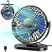 Produktbild Tischventilator USB, Mini Ventilator Leistungsstarker Tragbarer, 3 Geschwindigkeiten USB Ventilator, Ultraleise&Vibrationsfrei, 360°Drehung Ventilator klein mit Haken für Zuhause/Büro/Küche(Schwarz)