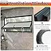 360Degree Rotation Window,43x20inchs / 109x51cm White, Easy-Clean Flush Design,Adjustable Ventilation,5mm Tempered Glass Aluminum Frame for Basement Bathroom Shed