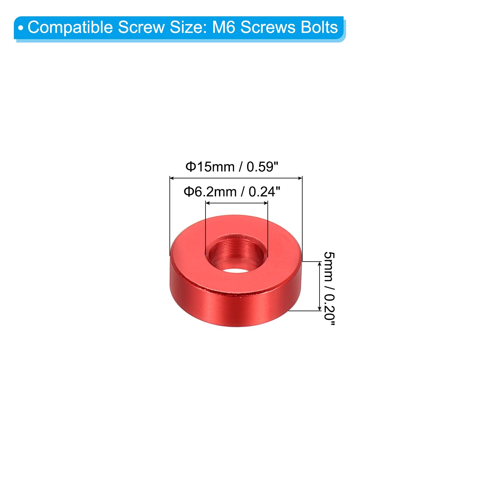 PATIKIL M6 Aluminum Spacers - Image 2
