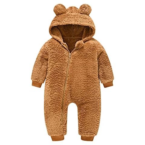 Mokitoni Baby Fleece Jumpsuit Onesie Girls Cartoon Warm Clothing 1t Toddler Snowsuits Coat Cover
