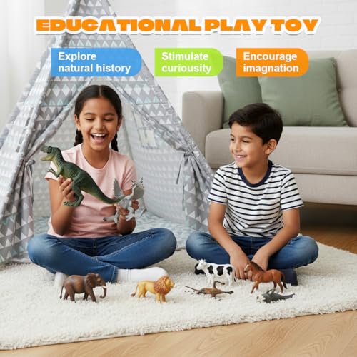 Image of PATPAT PVC Tyrannosaurus Rex Dinosaur Toy, Realistic T-Rex Figurine Ornament, Collectible Jurassic Dino Model for Kids Gift, Educational Play & Home Decoration, 31x13x17cm