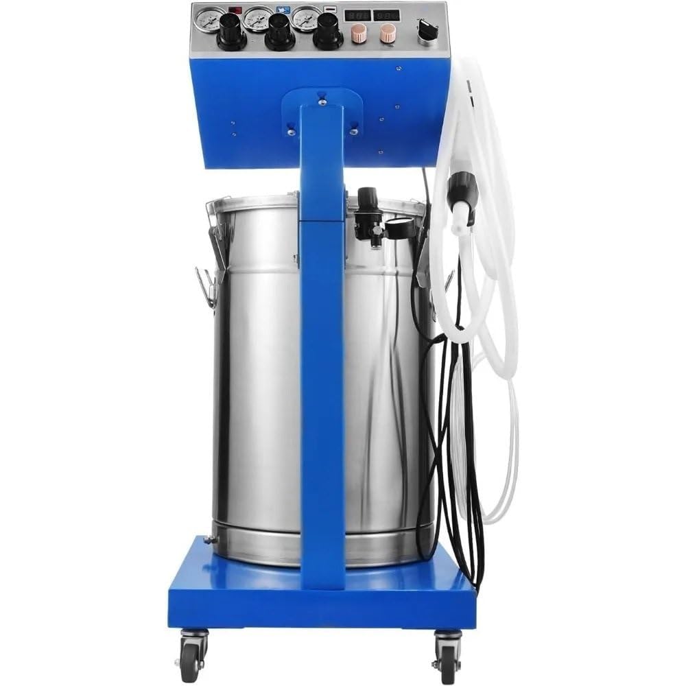 Máquina electrostática de recubrimiento en polvo con pistola de pulverización, sistema de recubrimiento en polvo de alimentación por gravedad, salida de pintura de 450 g/min para pulverización de