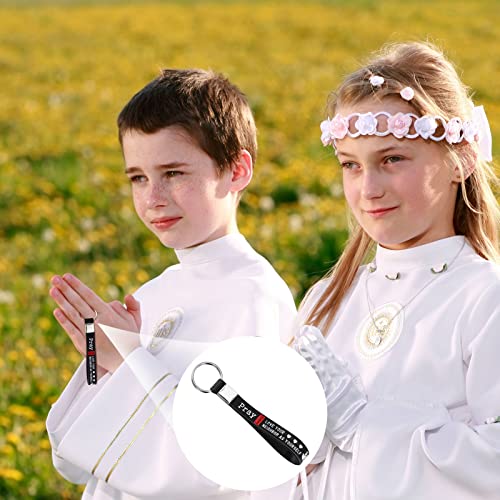 24 Pcs Christian Bible Keychains With Scripture Inspirational Silicone Key Chains Verses Father's Day Gift(Dark Colors) #TOP5