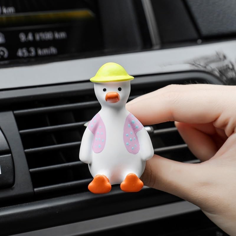 Car Ornament Cute Duck Decor Auto Rear View Mirror Hanging Decoration,Lovely Car Interior Ornament Accessories,car Decoration image 3