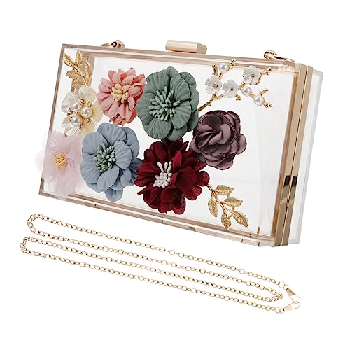 Sac de soirée blanc pour grand téléphone | Pochette rigide pour femme Holibanna