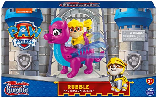 Paw Patrol, Rescue Knights Rubble And Dragon Blizzie Action Figures Set, Kids Toys For Ages 3 And Up #TOP1