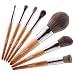 TEXAMO Makeup Brush 7 Professional Makeup Brush Set Premium Synthetic Make Up Brushes Kit Natural Wooden Handle