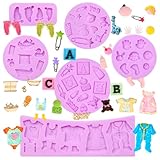 Infovox Baby Feet Silicone Molds Set of 6 for Cake Decoration, Chocolate, Fondant, Jelly, Soap, Wax, Polymer Clay