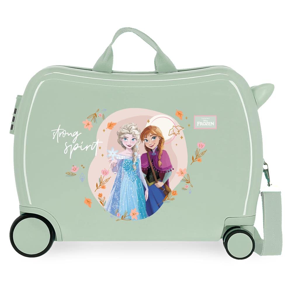 Disney Strong Spirit Maleta Infantil Verde 50x39x20 cms Rígida ABS Cierre de combinación lateral 34L 1,8 kgs 4 Ruedas Equipaje de Mano